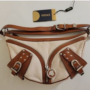 *Sold-  Versace Snakeskin Handbag with Leather Strap